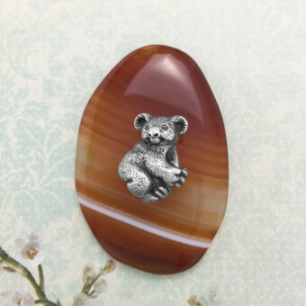 Koala Australian Souvenir Pewter Bead Charm